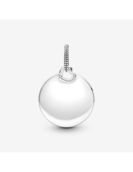 Colgante de Medalla Redonda Grabable en Plata de Ley - Pandora 398610C00