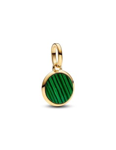 Charm Mini Medallón Grabable Pandora ME con un recubrimiento en oro de 14k Verde  2