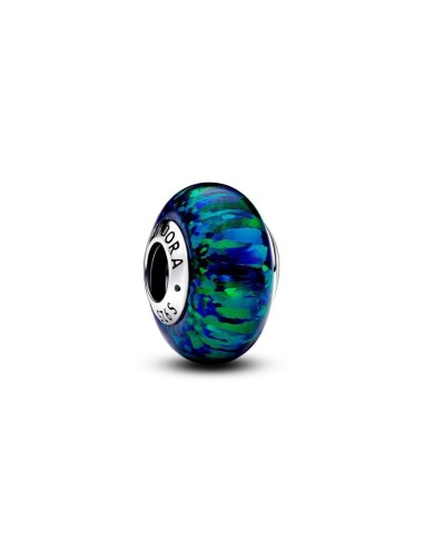 Charm en plata de ley Verde Opalescente Pandora