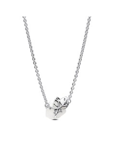 Collar en plata de ley Rosa Blanca Floreciendo​ 2
