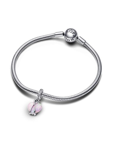 Charm Colgante en plata de ley Corazón Opalescente Mamá​