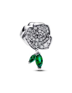 Charm en plata de ley Rosa Floreciendo Brillante