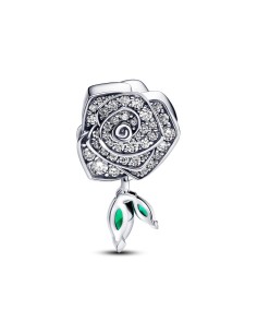 Charm en plata de ley Rosa Floreciendo Brillante 2