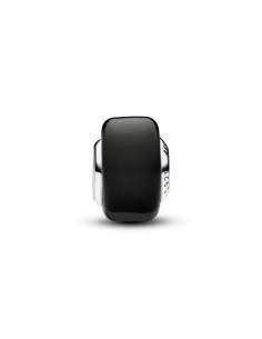Charm Mini Cristal de Murano Negro en plata de ley 2