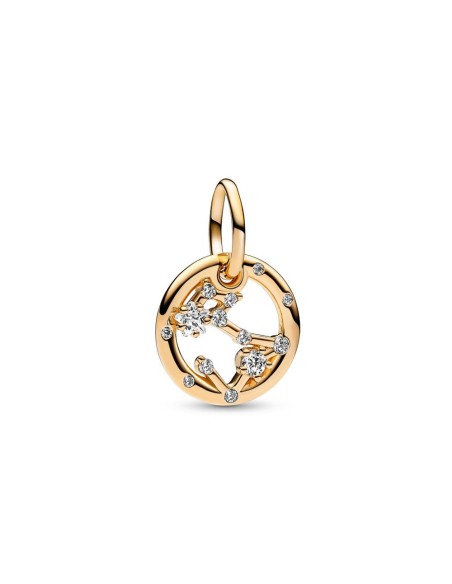 Charm Colgante con un recubrimiento en oro de 14k Zodiaco Piscis Pandora