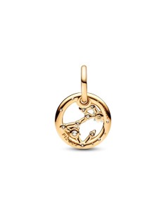 Charm Colgante con un recubrimiento en oro de 14k Zodiaco Piscis Pandora 2