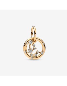 Charm Colgante con un recubrimiento en oro de 14k Zodiaco Acuario Pandora