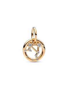 Charm Colgante con un recubrimiento en oro de 14k Zodiaco Libra Pandora
