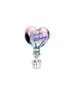 Charm en plata de ley Globo Aerostático Feliz Cumpleaños
