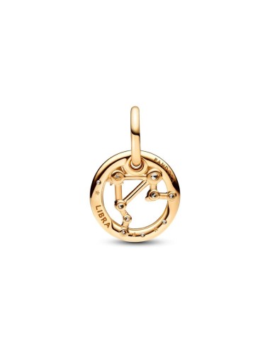 Charm Colgante con un recubrimiento en oro de 14k Zodiaco Libra Pandora