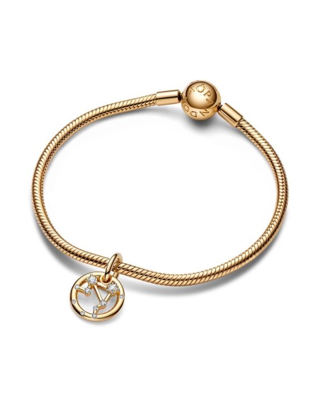Charm Colgante con un recubrimiento en oro de 14k Zodiaco Libra Pandora