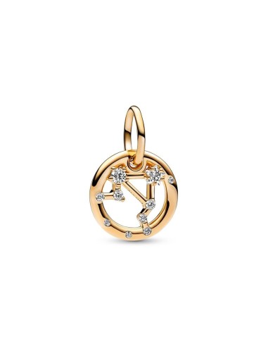 Charm Colgante con un recubrimiento en oro de 14k Zodiaco Libra Pandora