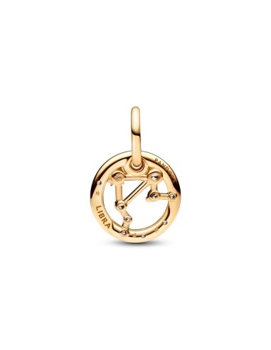 Charm Colgante con un recubrimiento en oro de 14k Zodiaco Libra Pandora