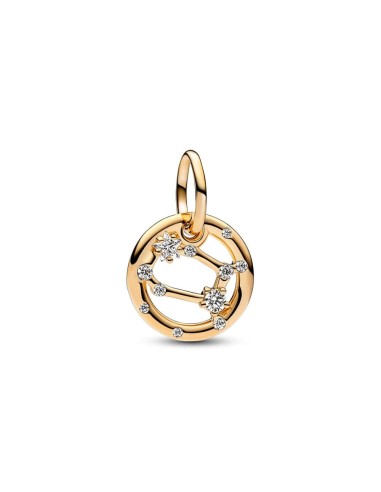 Charm Colgante con un recubrimiento en oro de 14k Zodiaco Géminis Pandora