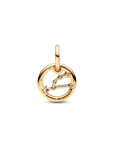  Charm Colgante con un recubrimiento en oro de 14k Zodiaco Tauro Pandora