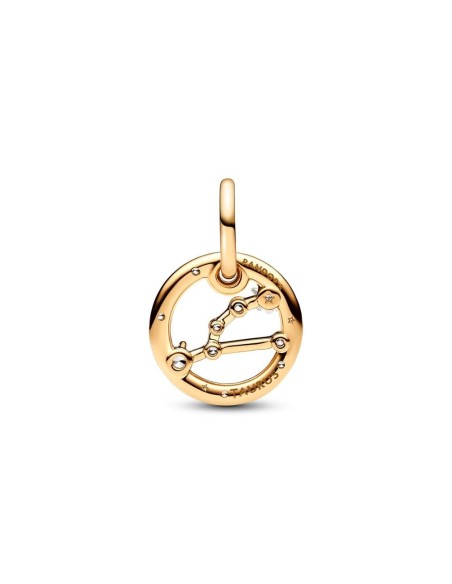  Charm Colgante con un recubrimiento en oro de 14k Zodiaco Tauro Pandora