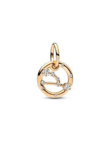  Charm Colgante con un recubrimiento en oro de 14k Zodiaco Tauro Pandora