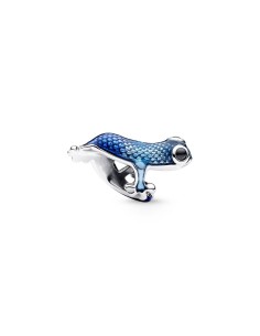 Charm en plata de ley Geco Azul Metalizado Pandora 2