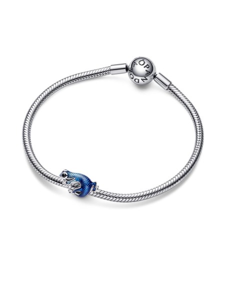 Charm en plata de ley Geco Azul Metalizado Pandora