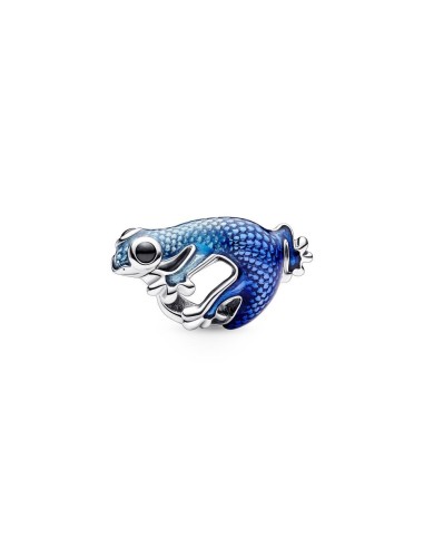 Charm en plata de ley Geco Azul Metalizado Pandora