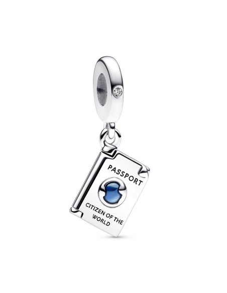 Charm Colgante en plata de ley Pasaporte que se abre Pandora