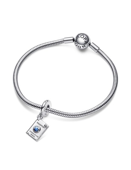 Charm Colgante en plata de ley Pasaporte que se abre Pandora