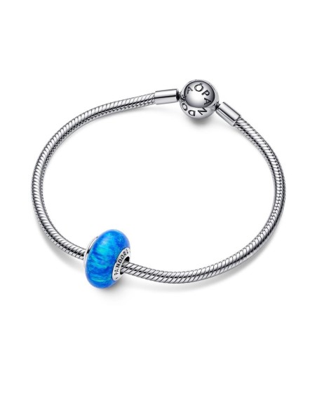 Charm en plata de ley Océano Opalescente Azul Profundo Pandora