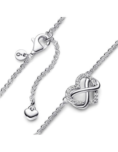 Collar en plata de ley Corazón Infinito Brillante Pandora