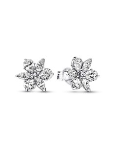 Pendientes de Botón en plata de ley Herbario Brillante Pandora 2