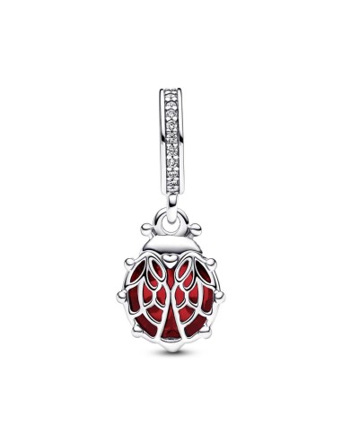 Charm Colgante en plata de ley Mariquita Roja