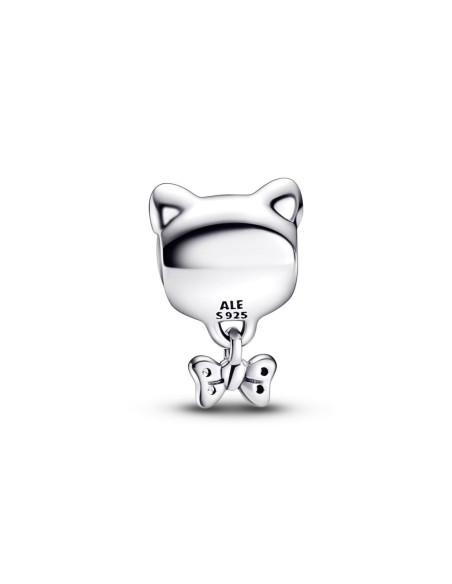 Charm en plata de ley Mascota Gato & Lazo Pandora