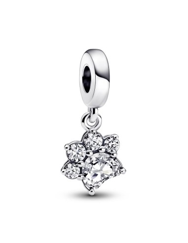 Charm Colgante en plata de ley Huella de Mascota Brillante Pandora