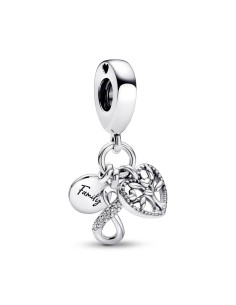 Charm Colgante Triple en plata de ley Inifinito Familia Pandora