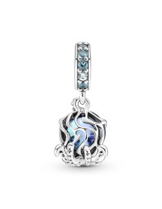 Charm Colgante en plata de ley Pulpo Cristal de Murano 2