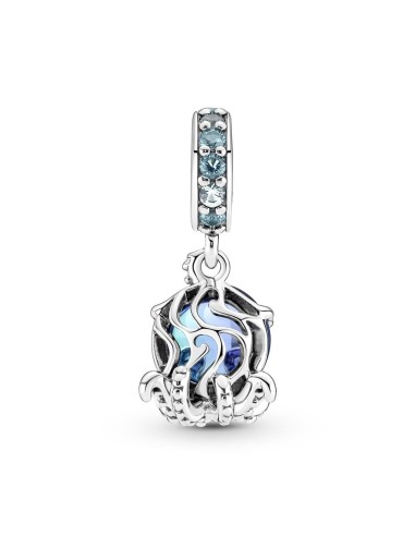 Charm Colgante en plata de ley Pulpo Cristal de Murano
