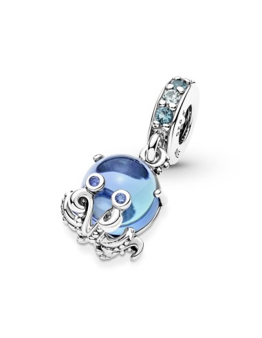 Charm Colgante en plata de ley Pulpo Cristal de Murano