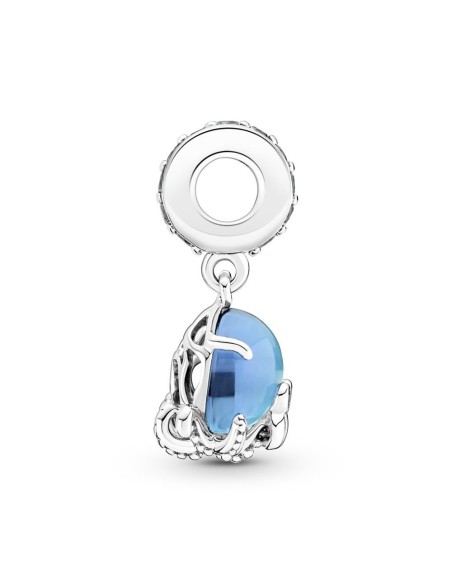 Charm Colgante en plata de ley Pulpo Cristal de Murano