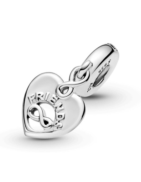 Charm Colgante en plata de ley Corazón Amigos para Siempre