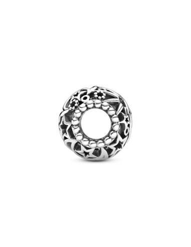 Charm de plata de ley luna Y estrella