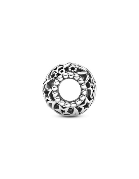 Charm de plata de ley luna Y estrella