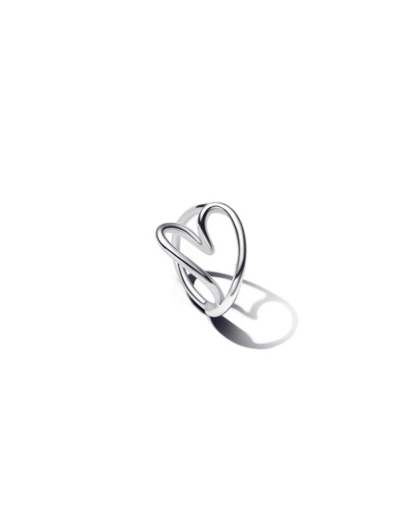 Anillo Corazón de Pandora en Plata de Ley con Diseño Orgánico