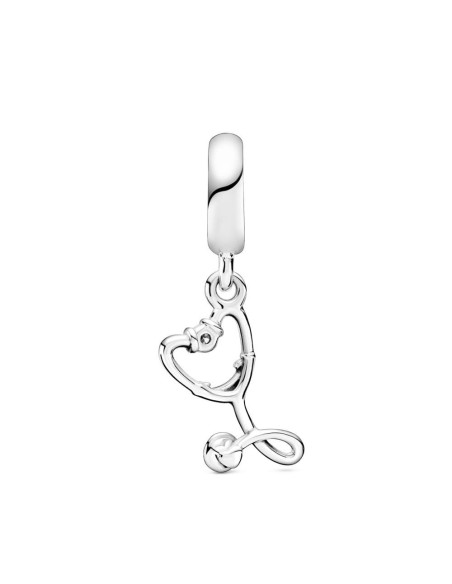 Charm en plata ley colgante Estetoscopio 