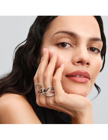 Anillo Corazón de Pandora en Plata de Ley con Diseño Orgánico